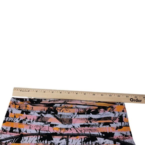 Lululemon Leggings Womens 6 Sun Runner 17" Inversion Black Stripe Mesh Crop - Picture 8 of 10